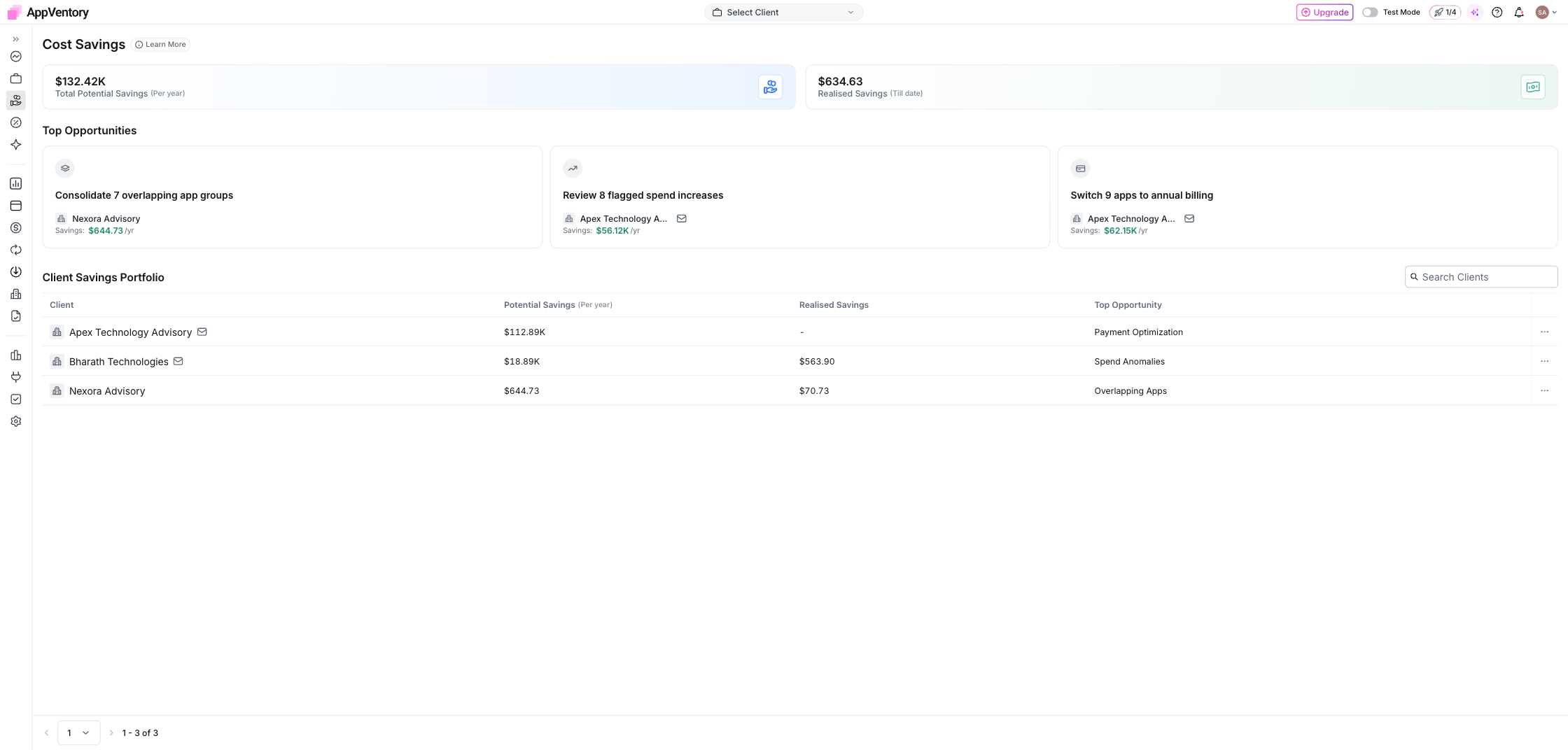 Cost Savings with per-client Generate Report